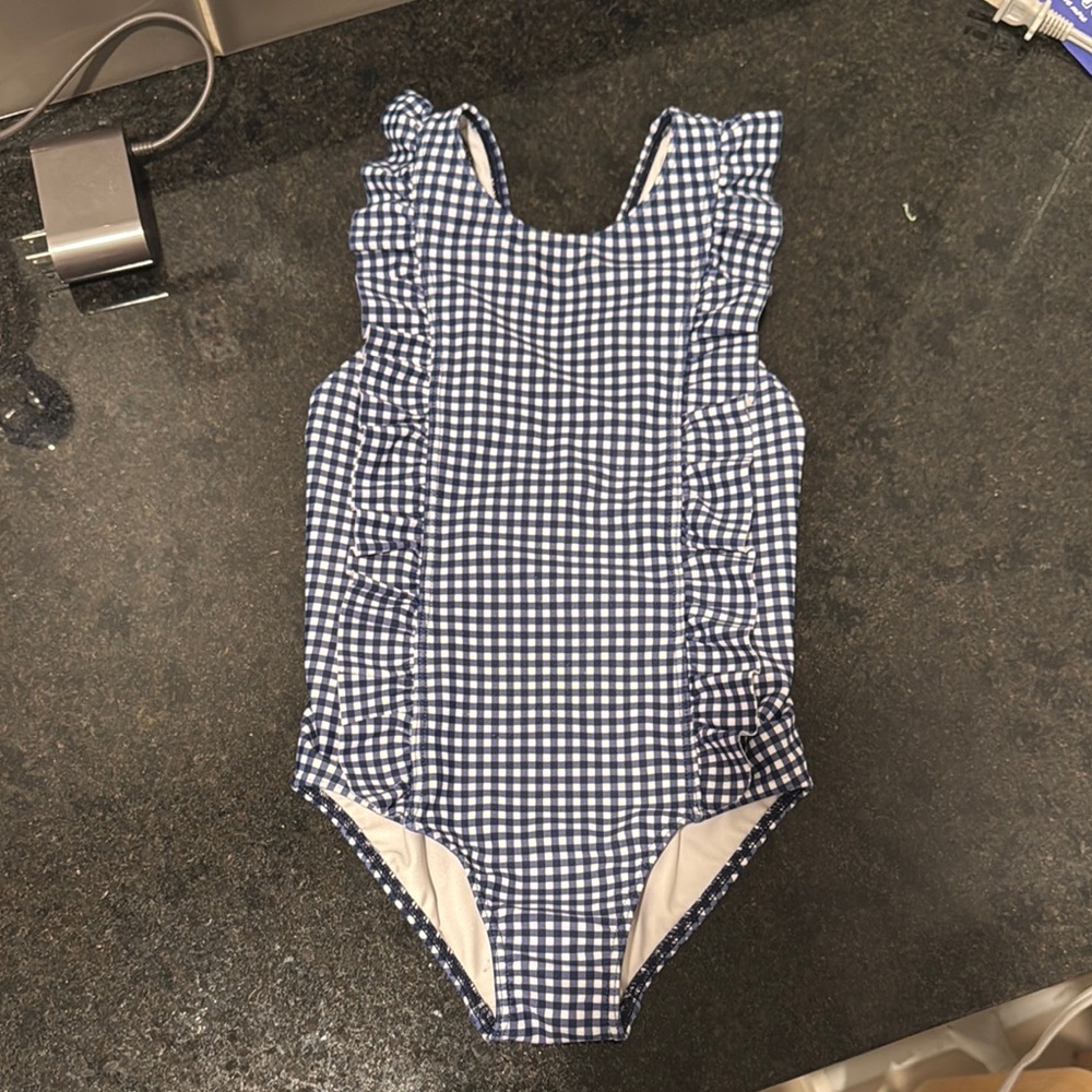 Minnow Blue Gingham Swimsuit